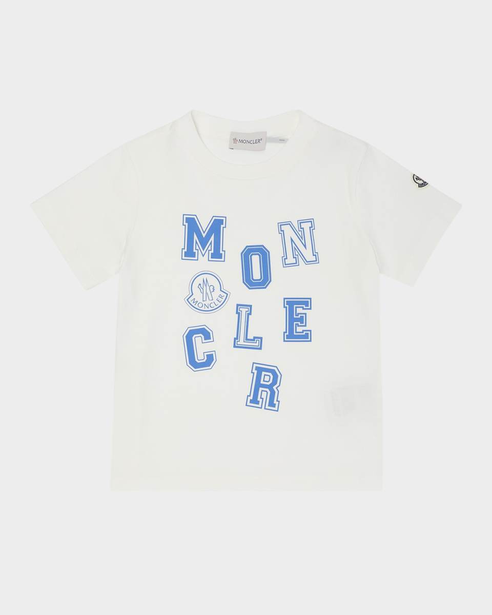 Boy's Scattered Block Letter Logo-Print T-Shirt, Size 4-